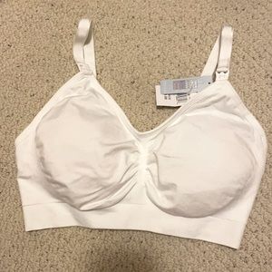 motherhood nursing bra sizeL white